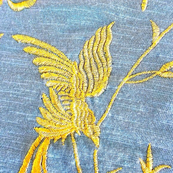 Free People "Hows It Going" Halter Cropped Tank Top Size L Boho Linen Blend - Picture 4 of 9